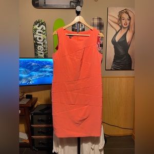 Ab studio dress size 14 coral